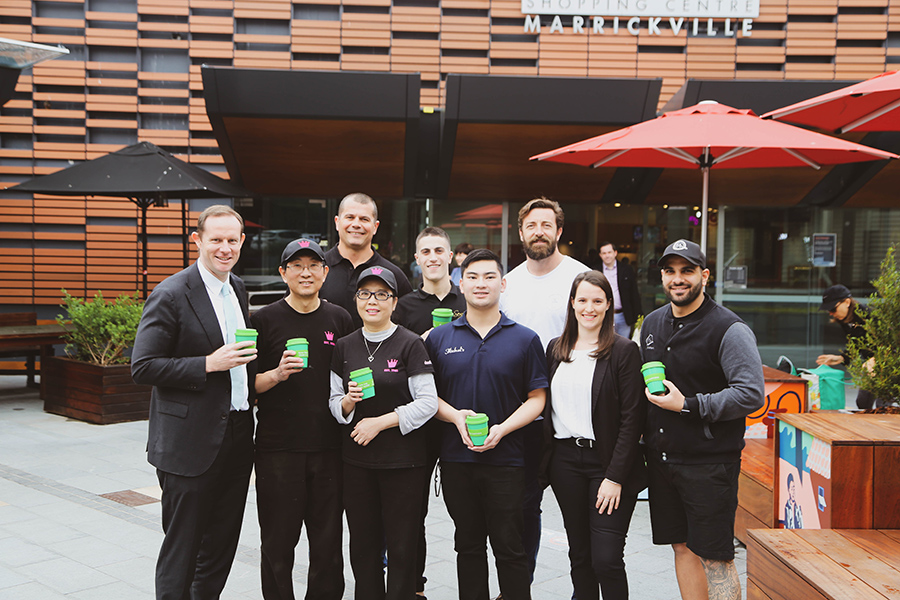 Marrickville Metro becomes first shopping centre to join swap-and-go coffee cup scheme