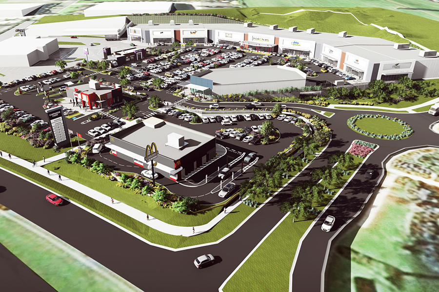 Brand new Chirnside Park shopping centre under construction and fully leased