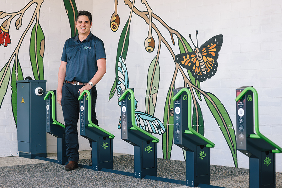 Revolutionary anti-theft bicycle parking docks unveiled at Belmont Forum