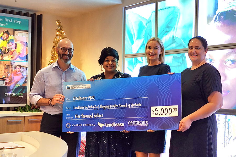 Lendlease selects local Centacare charity for $5,000 community award donation