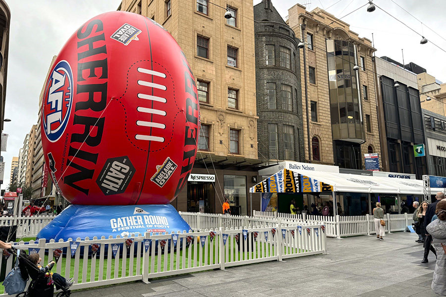 Footy festivities gather in Rundle Mall