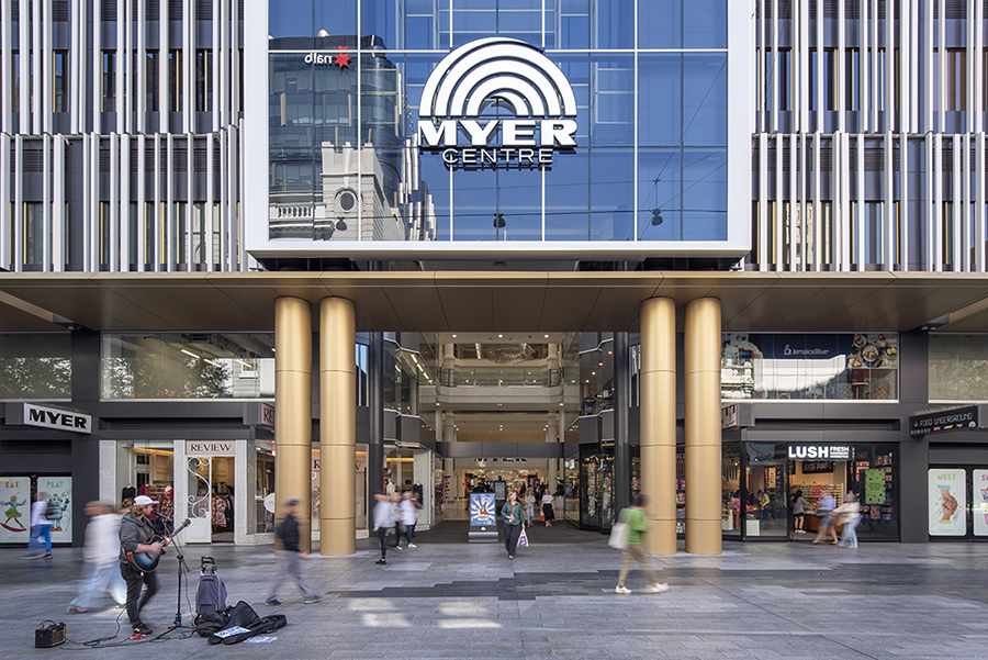 Myer Centre Adelaide unveils facade makeover, introducing a new retail experience